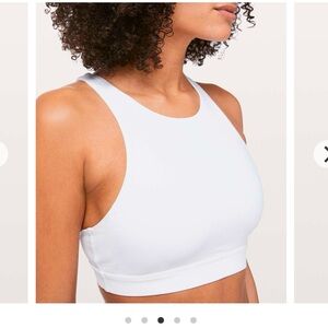 lululemon high neck sports bra!! NWT white 8 tennis top
